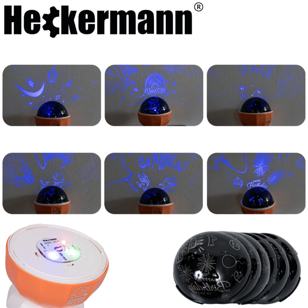 Heckermann 168K-W Orange LED-stjärnprojektor