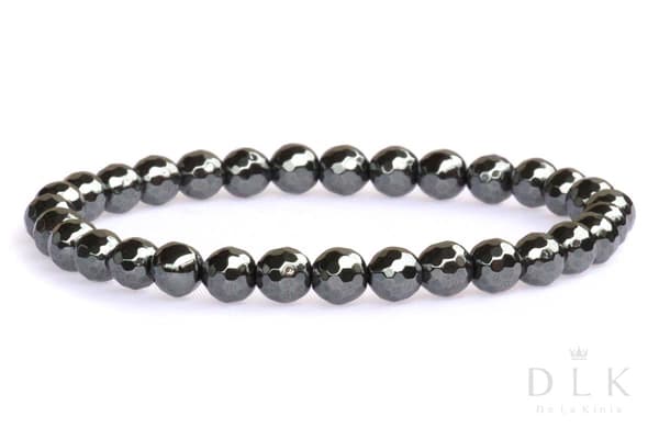 Armbånd "Facetterede hæmatitperler"