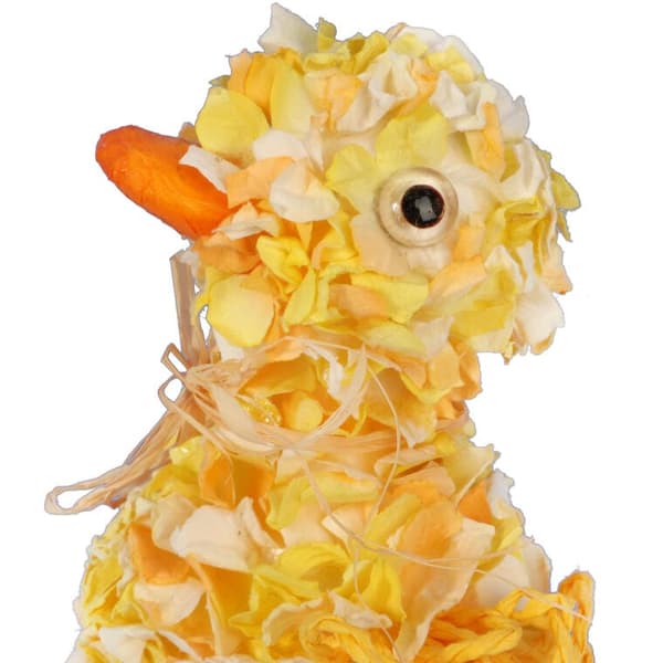Orange påskdekoration - Pappersankafigur 14 cm