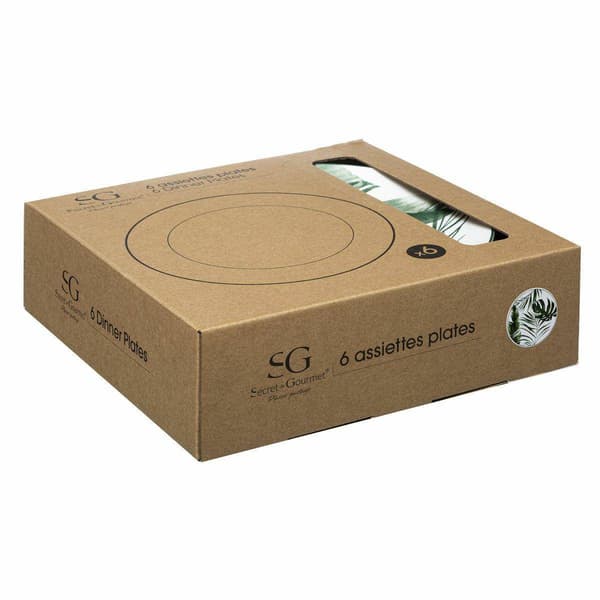 Set med 6 Leafs middagstallrikar 26 cm