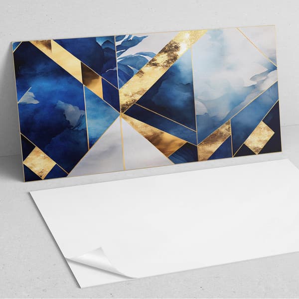 Selvklæbende vinylpanel perfekt til moderne interiør 100x50 cm geometrisk i nuancer