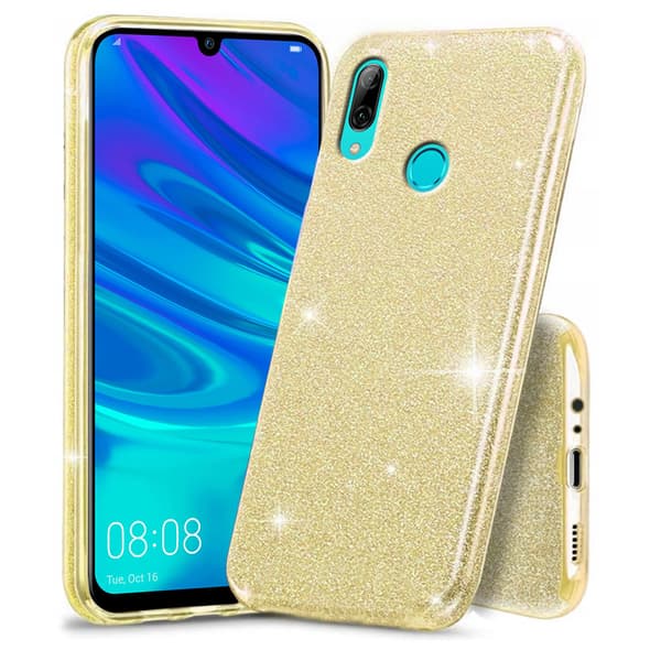 Glitter-cover til Huawei P Smart 2019, guld