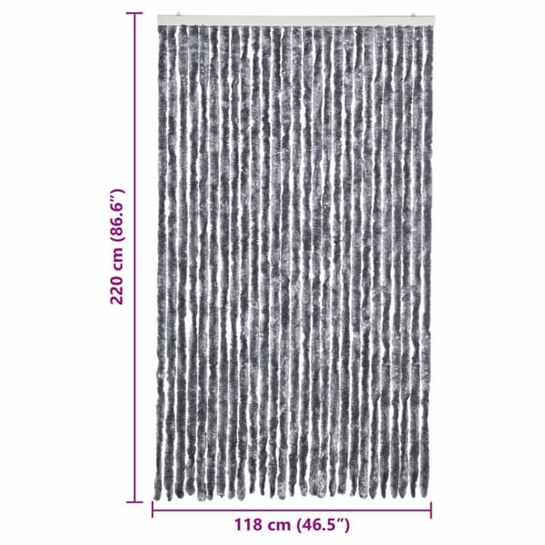 vidaXL Flugnät, Silver, 120x220 cm, Chenille