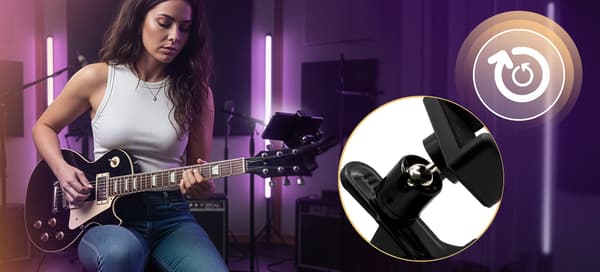 MusicMate MM-AG40 Flikmonterad Smartphone Gitarrhållare
