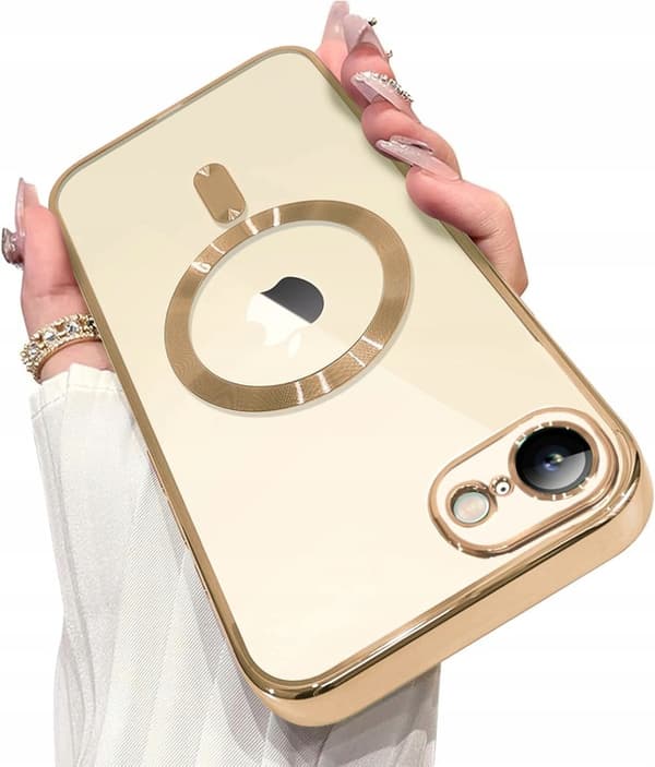 iPhone 7 Plus / 8 Plus cover, Electro MagSafe, guld + skærmbeskytter