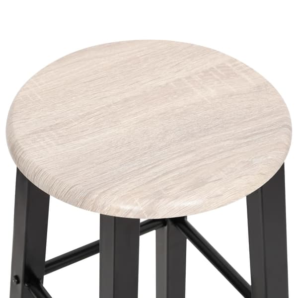 vidaXL Baarijakkarat, 2 kpl, musta, MDF