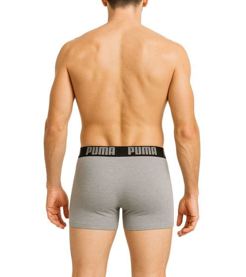 Puma Herre Basic Boxershorts 2-pak sort grå [521015001 691] rM