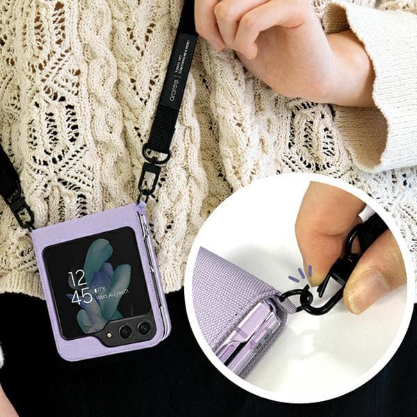 Araree Canvas Diary-etui til Galaxy Z Flip5, lilla