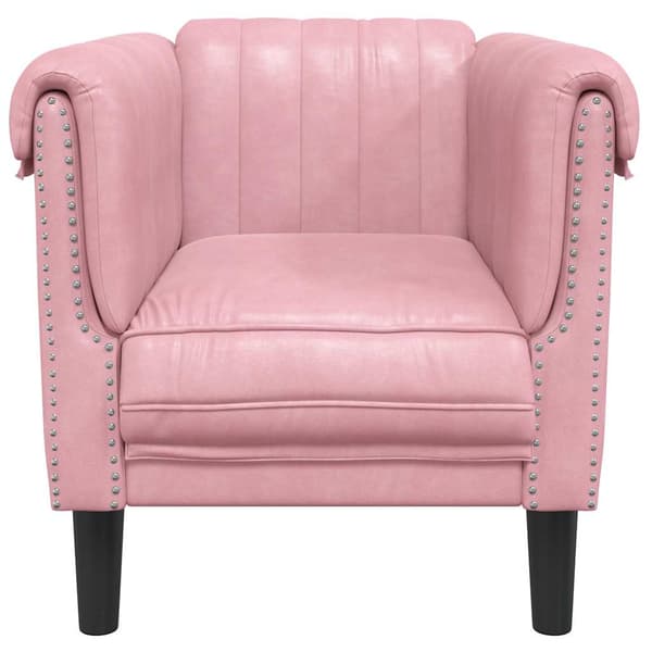 vidaXL Fåtölj, Rosa, Klädd i Sammet