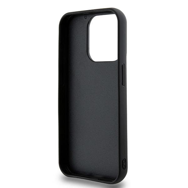 DKNY 3D Rubber Repeat Pattern-skal till iPhone 15 Pro, Svart