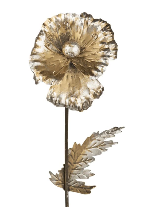 Dekorative metalblomster, sæt med 3