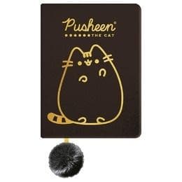 Plys notesbog A5/96K guld Pusheen