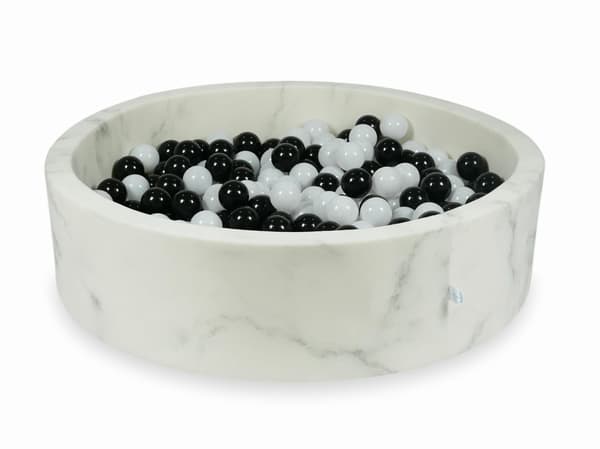 Tør pool 110x30 marmor med 400 bolde: sort, hvid sweater