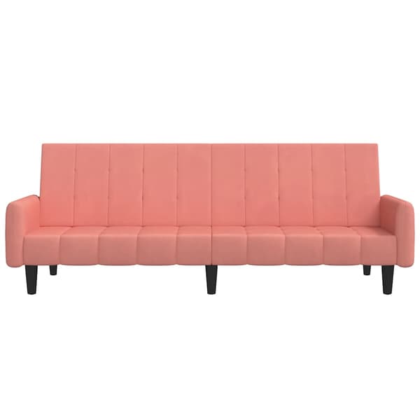 vidaXL 2-sitssoffa, rosa, klädd i sammet