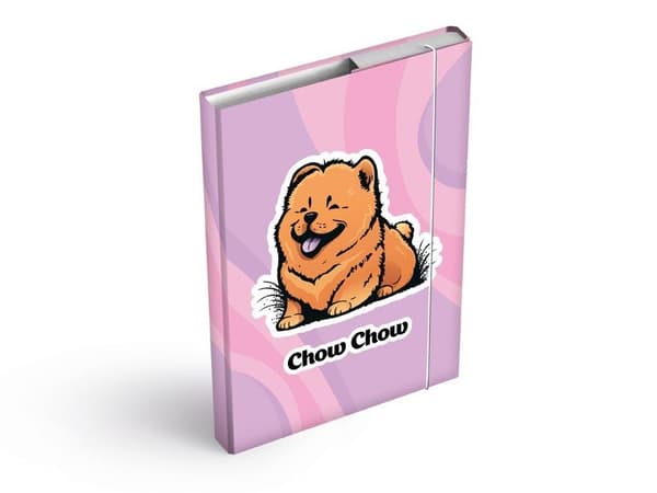 A5 Chow Chow elastisk vingemappe