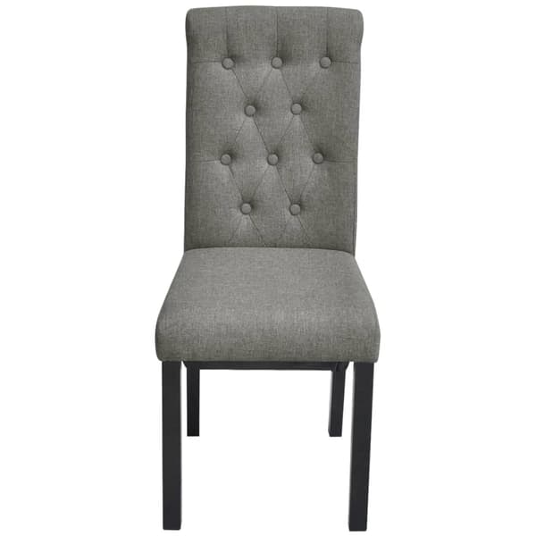 vidaXL Matstolar, set om 2, ljusgrå, tygklädsel