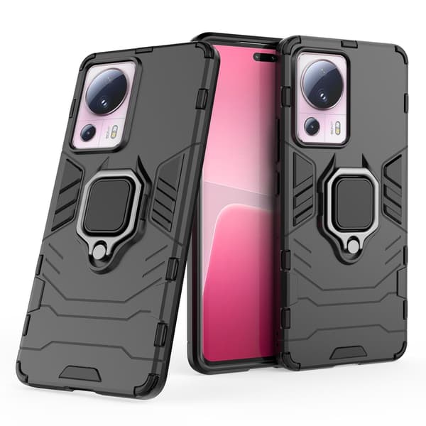 Pansret cover til Xiaomi 13 Lite magnetisk holder Ring Armor sort