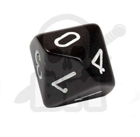 BMDI031 K10 Tärningar 0-9 Svarta