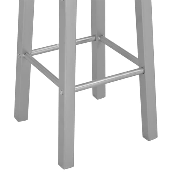 vidaXL barstole, sæt med 2, sølv, MDF