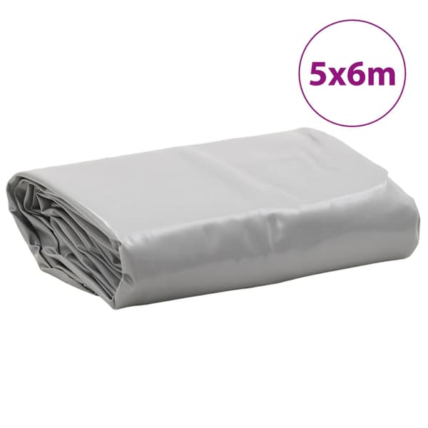vidaXL Pressu, harmaa, 5x6 m, 600 g/m²