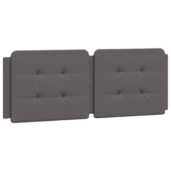 vidaXL hovedgærdehynde, grå, 140 cm, kunstlæder