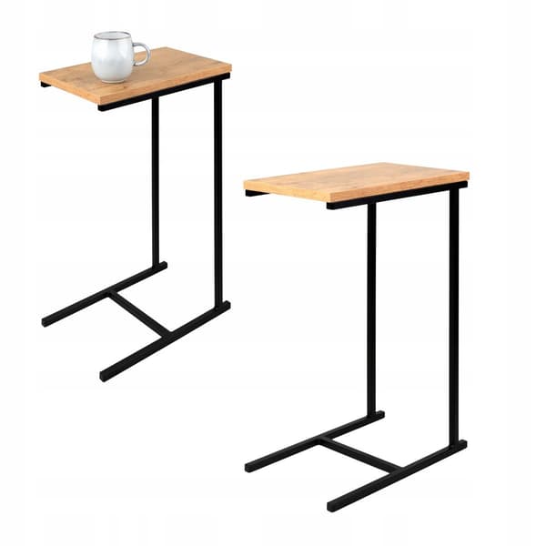 Your Loft Design sidebord sort lyst træ Sierra 40x25x60