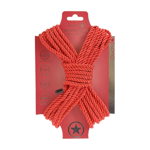 Polyester Bondage Reb - 10 m - Rød