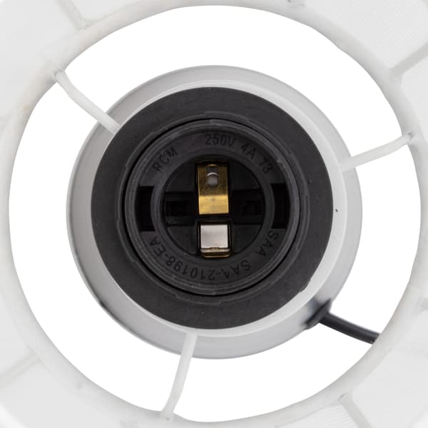 Tobi sort og hvid bordlampe
