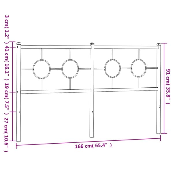 vidaXL metalsengegavl sort 160 cm