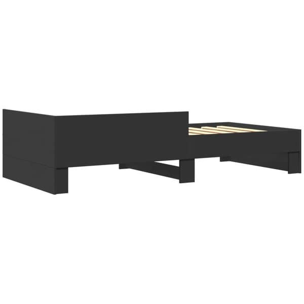 vidaXL sengestel sort 75x190 cm træbaseret materiale