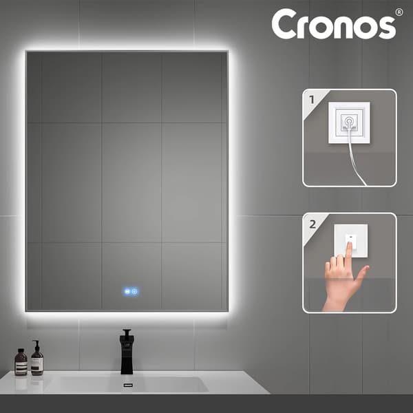 Cronos uppvärmd spegel rektangulär 60x80cm