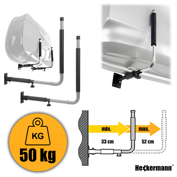 Väggfäste för Heckermann RS823 takbox