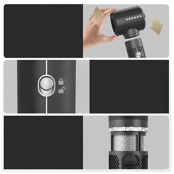 Multifunktionel 7-i-1 styler, 1400 W, sort