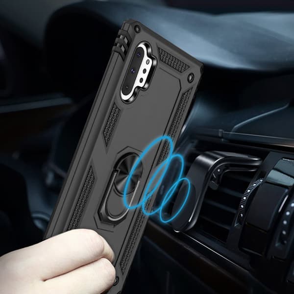 Pansret cover til Samsung Galaxy Note 10+ Plus, Nox Case Ring, sort