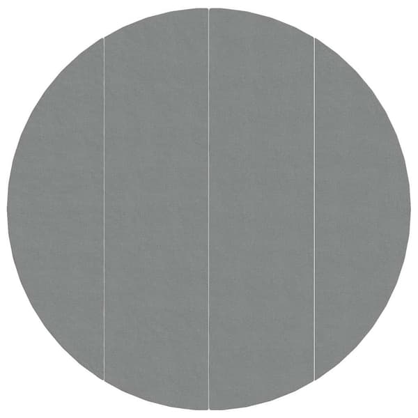 vidaXL Poolmatta ljusgrå Ø500 cm polyestergeotextil