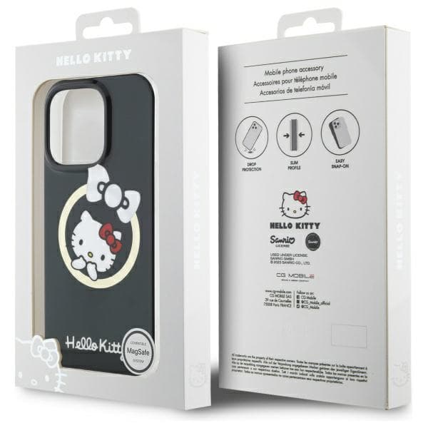 Hello Kitty IML Fun sløjfe Magsafe-etui til iPhone 16 Pro, sort/sort