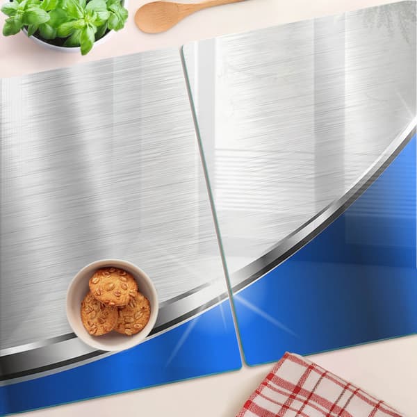 Dekorative serveringsbrætter i glas til snacks, tekstureret, 2x40x52 cm
