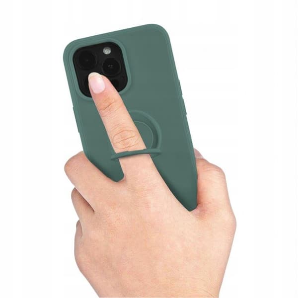 BAKSIDAN MED RING GRÖN IPHONE 13 PRO MAX + GLAS