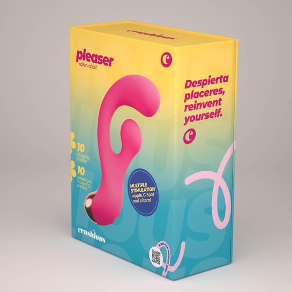 KNUSENDE PLEASER VIBRATOR MED ROTERENDE STIMULATION