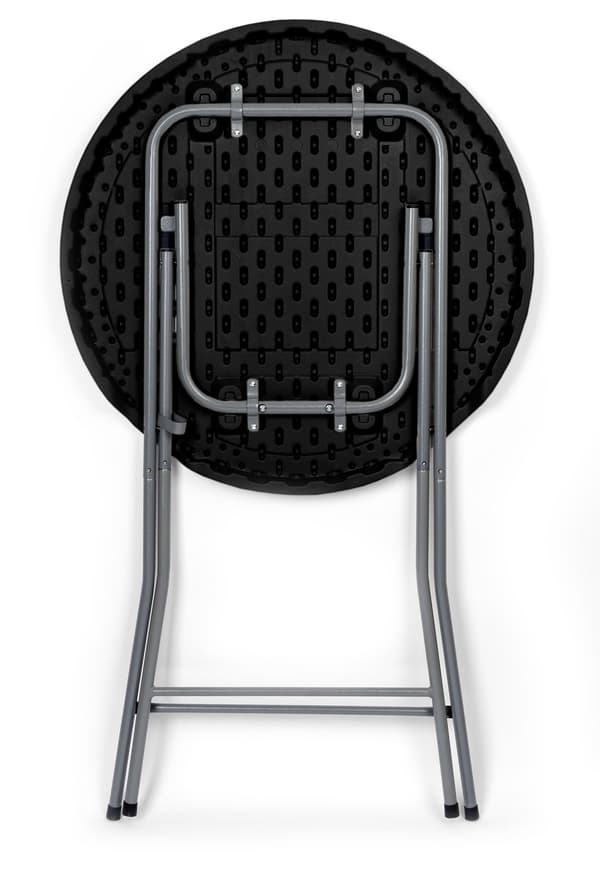 Klapbart cateringbord GALA 80 cm sort