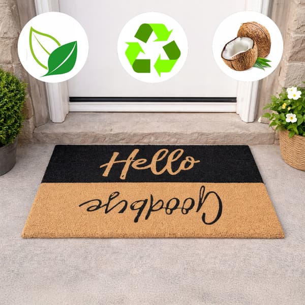 [pakb] Dørmåtte i kokosfiber 45x75cm D6866HELLOGOODBEYE
