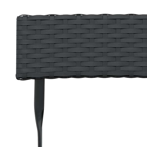 vidaXL foldbare bistrostole, sæt med 2, sort, polyrattan og stål