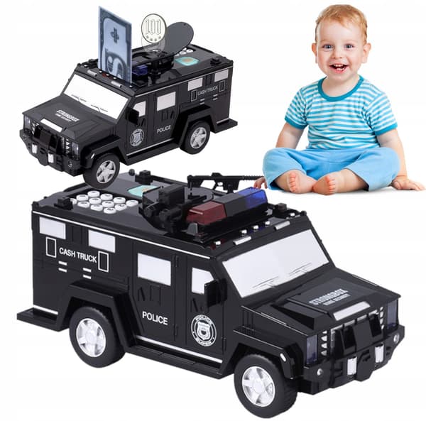[paczb][5] spargris FÖR barn bil polis säker spargris U302