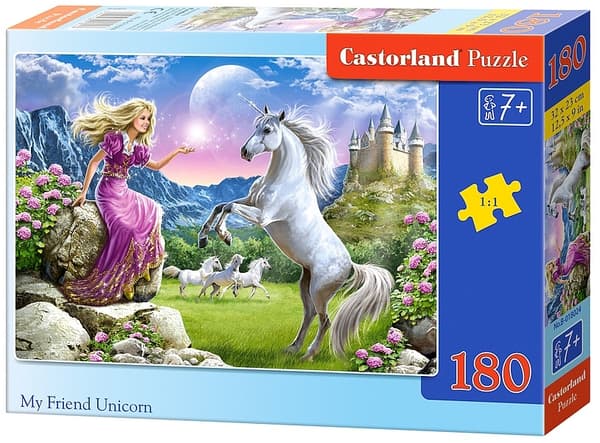 180-bitars pussel. Min vän enhörningen.