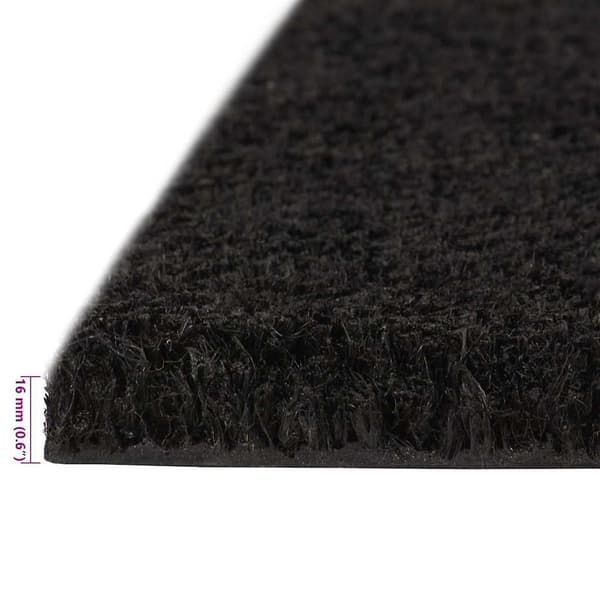 vidaXL dørmåtte, sort, 100x200 cm, kokosfiber, tuftet