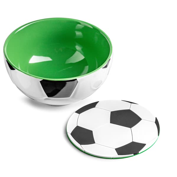Fodboldskål med fodboldmåtte