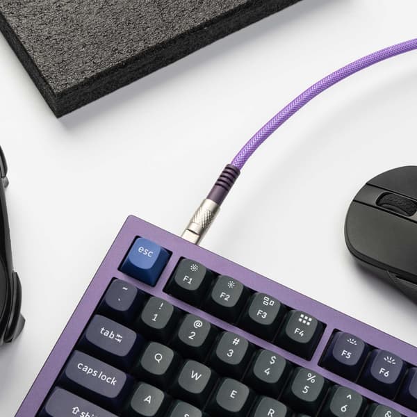 Keychron dubbelskärmad Geek-kabel Typ-C vit