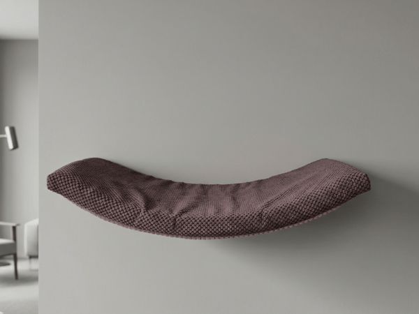Arc metall katthylla 75cm mörk choklad