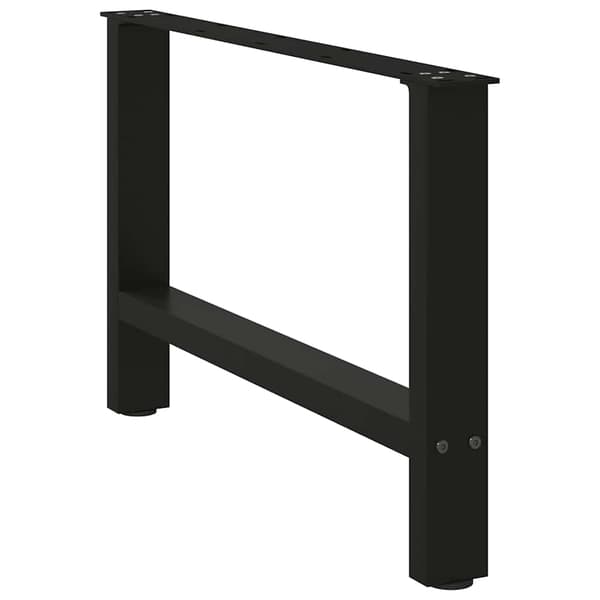 vidaXL sofabordsben, sorte, 2 stk., 70x(42-43) cm, stål