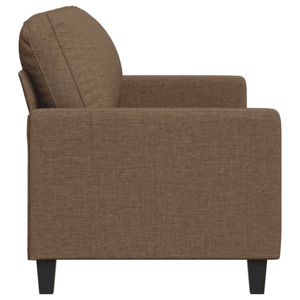 vidaXL 3-sitssoffa, brun, 180 cm, klädd i tyg